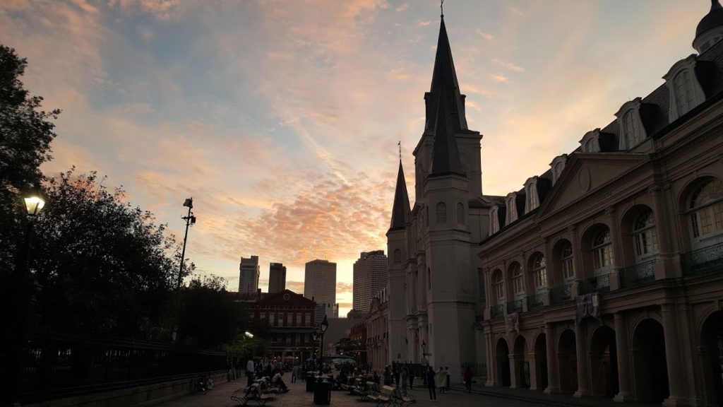 St. Louis Cathedral sunset - FootprintsinCulture